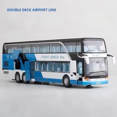 Legering Dubbeldekker Elektrische Toeristische Verkeersbus Model Diecasts Metaal Stads Personenvervoer Bus Model Geluid En Licht Kinder Speelgoed Cadeau