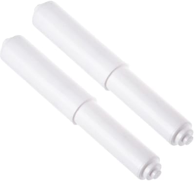 EXCITAT Toiletpapierhouder - Kunststof navulrol - Kunststof toiletpapierrolhouder - Toiletpapierrolhouder - Veerbelast - 2-pack - Wit