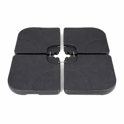 Ceruzo Parasoltegels Set van 4 – Vulbaar met Water of Zand – Tot 80 kg – Voor Kruisvoet
