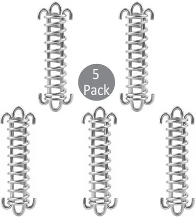 Dailygoods- Bevestigingsset 5 Stuks - Roestvrij Staal - Duurzaam - Veerhaken - Installatieset - Voor Zonnezeilen - Tentspanning