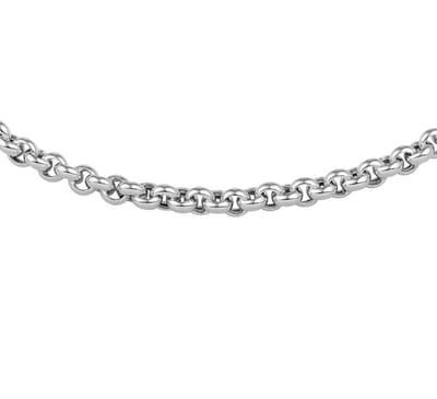 Zilver Gerhodineerde Collier jasseron 5 1320615 45 cm