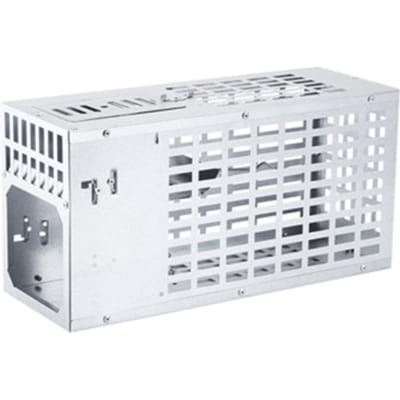 Piège à souris Entièrement Automatique Métal Solide Grande Poignée Double Porte Haute Sécurité Piège à Souris Grande Taille Medium Size(11.8x4.3x5.9in) white
