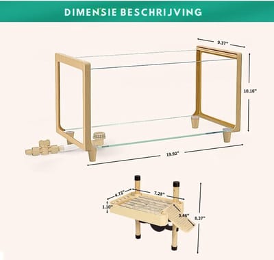 Thuys – Schildpadden Verblijf – Schildpadden Terrarium – Aquarium – 50cm x 25cm x 26cm