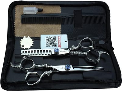 Professionele Kappersschaar van 6 Inch, Gepersonaliseerde Haarverzorging Schaar, Roestvrijstalen Salon Schaar met 40-45% Dunne Snit voor Precisie en Comfort