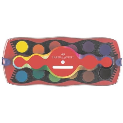 Faber-Castell Connector paint box 12 colours red