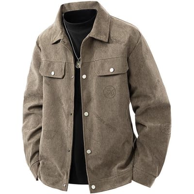 Heren Retro Lente en Herfst Mode Nieuw Jack, Losse Koreaanse Versie Casual Veelzijdig Jas 4XL