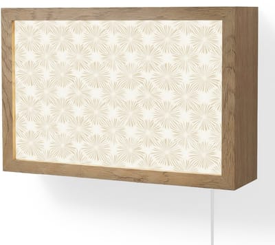 Wandlamp 30x20 cm - Oplaadbaar - Abstract - Motief - Beige - Wandlampen binnen woonkamer - Slaapkamer lamp met kabel - Decoratieve nachtlamp - Vloerlamp snoer