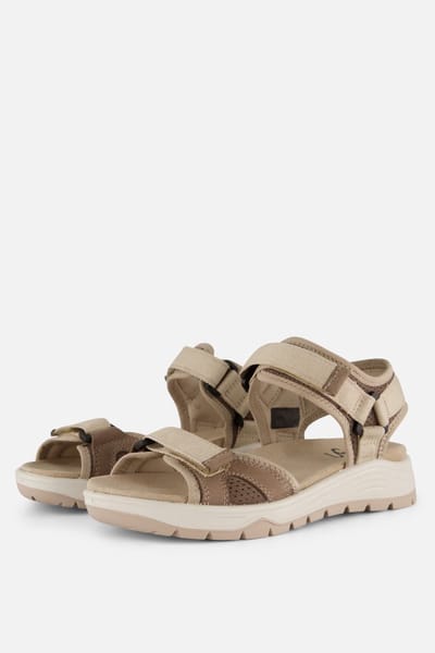 Feyn Sandalen beige Textiel - Maat 38