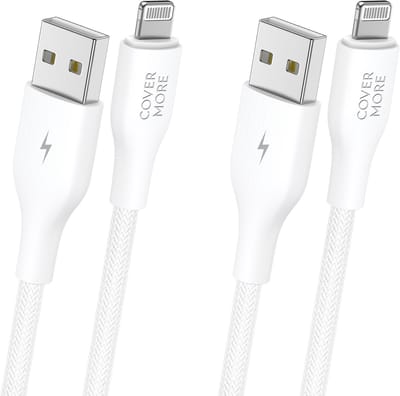 Oplaadkabel geschikt voor iPhone - Lightning kabel - 1m - 2 stuks - Stevig - Nylon - Wit
