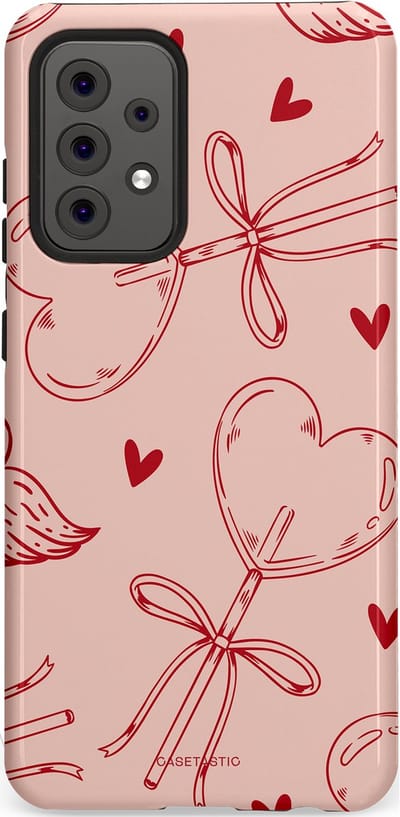Casetastic Hoesje Geschikt voor Samsung A52 (4G/5G/s) - Stijlvolle Beschermende Duo-layer Case - Zoete strikjes