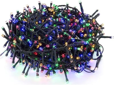 Platte LED-lichtsnoer - Multikleur - 5 m - Werkt op 3 AA-batterijen - Voor Decoratie van Evenementen en Feestjes