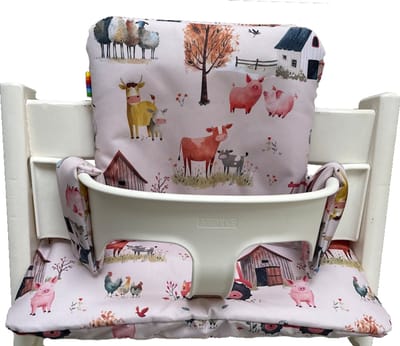 Gecoate kussenset voor de Tripp Trapp kinderstoel van Stokke - Boerderij