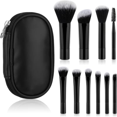 Mini Makeup Wash voor Reizen met Draagbare Case, Borstels en Diverse Make-up Producten zoals Foundation, Oogschaduw en Blush