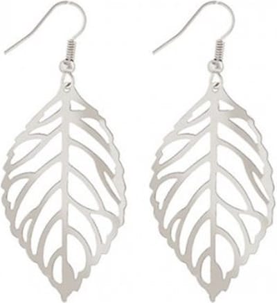 Jomide Oorhangers Blad Leaf - Zilverkleurig