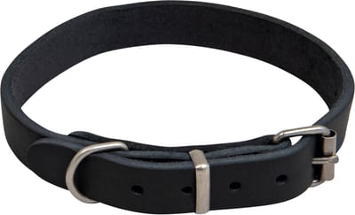 Animal Boulevard Ab30010 - Hals- En Leibanden - Hond - Ab Country Leather Halsband Zwart-22mmx40-51cm - Maat: 22mmx40-51cm