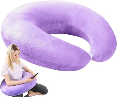 Armsteun Kussen voor Lezen en Gaming - Multifunctioneel Bureau Rustkussen - Ergonomisch Slaapkussen - Donker Paars