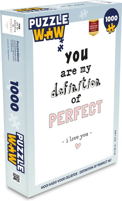 Puzzel Quotes - Liefde - You are my definition of perfect - Mannen - Vrouwen - Spreuken - Legpuzzel - Puzzel 1000 stukjes volwassenen