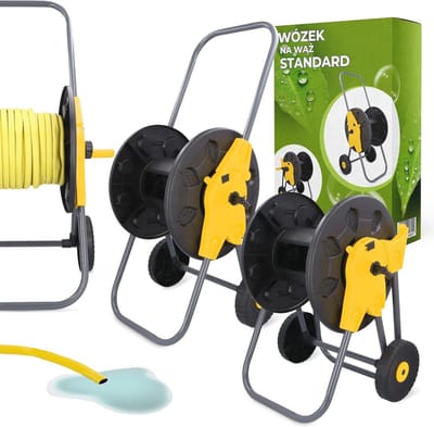 Trolley voor Tuinslang tot 60 m met Ergonomisch Handvat en Wielen - Lichtgewicht en Duurzaam
