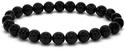 Armband voor brede pols met zwarte toermalijn
