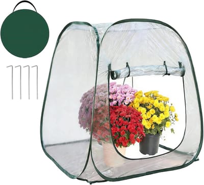 Mini broeikas - Plantenhoes PVC - Planten beschermen - Ruime lichttransmissie - 92 cm hoog - Transparant