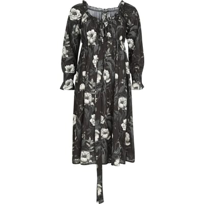 Killstar - Gothic Midi-jurk - Nocturne Nights - Ivory's Chorus Midi Dress - XS tot L - voor Vrouwen - zwart