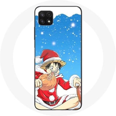 Coque - Maniacase - Samsung Galaxy A22 5G - Anime One Piece Luffy - Souple - Protection et décoration noir