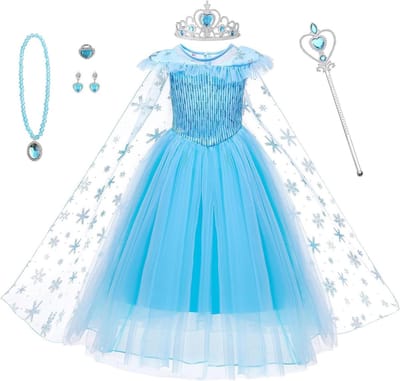 Meisjes Kostuum met Cosplay Accessoires voor Halloween en Carnaval - Prinsessenjurk voor Feestjes en Themapartijen