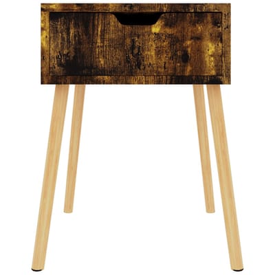 vidaXL - Nachtkastjes - 2 - st - 40x40x56 - cm - bewerkt - hout - gerookt - eikenkleurig