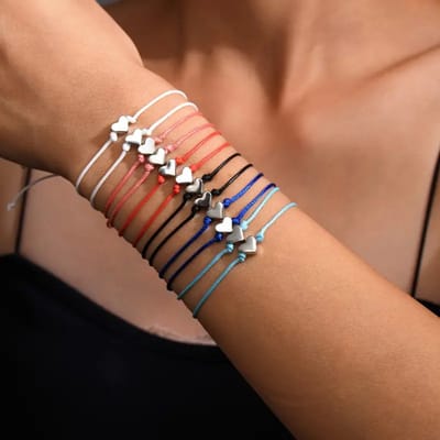 Bovista Armband - Staal - Nep Zilver - Dames - 12 St - Gemengde Kleuren