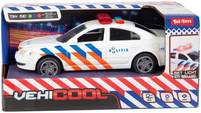 Speelgoed politieauto licht en geluid 5.5 x 16 x 6 cm - hulpdiensten voertuigen