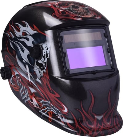 Verduistering Lassen Helm Masker - Zonne-energie Auto Las Gezicht Bescherming - Slijpen Snijden - Verstelbare Schaduw Range DIN4/9-13 UV/IV bescherming DIN16 Laskap