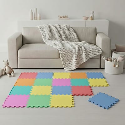 Van dag Één: 18-delige Baby Puzzel Speelmat - 30x30 EVA Schuim Kruipmat Vloermat Speeltapijt Kind