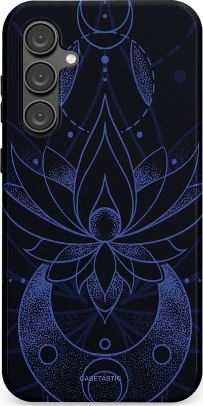 Casetastic Hoesje Geschikt voor Samsung S23 FE - Stijlvolle Beschermende Duo-layer Case - Lotus Nacht