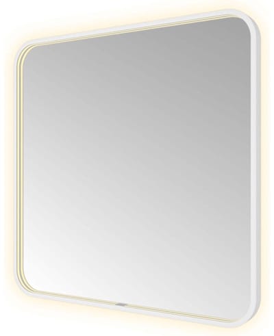 Hotbath &More SSQ80 Soft Square spiegel 80x80cm met verlichting, spiegelverwarming, kleurwissel, dimbaar en afstandsbediening mat wit