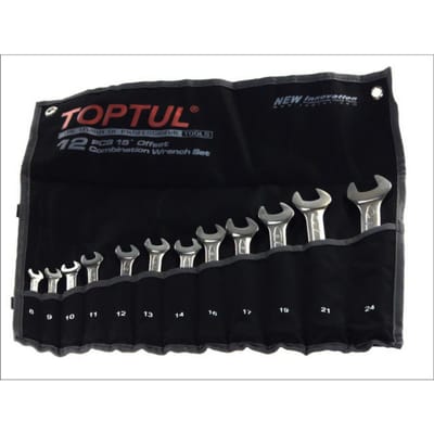 Schroeven en steeksleutelset TOPTUL 12st 9 10 11 12 13 14 16 17 19 21 24mm