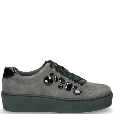 Tamaris Dames Veterschoenen - Grijs - Maat 38
