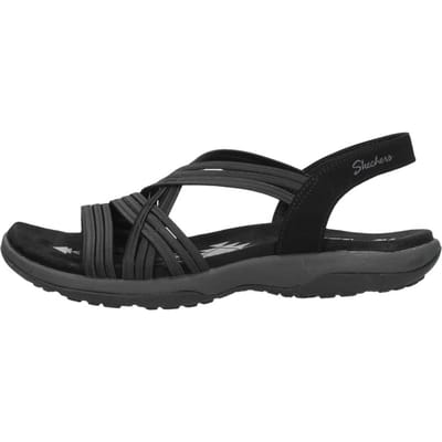 Skechers Reggae Slim - Simply Stretch Dames Sandalen - Black - Maat 38