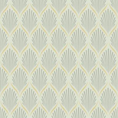 Duro Vliesbehang 681-02 - Blommor & Blad - Art Deco Groen - 53cm x 10.05m