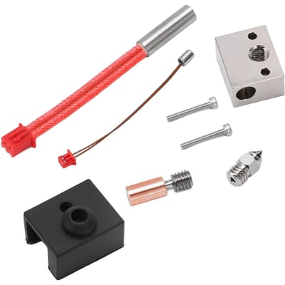 3D Printer Hotend Kit Bimetalen Verwarmingsblok Keelbuis Verwarmer Mondstuk Extruder Onderdelen voor Ender 3 S1 24V 40W 300 graden Celsius
