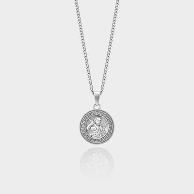 Zeus Hanger Ketting - Zilveren Ketting - 50 cm lang - Ketting Heren met Hanger - Griekse Mythen - Olympus Jewelry