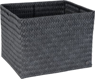 Opbergmand - Grote Mand - Speelgoedmand - Woonkamer - Badkamer - Kinderkamer - Babykamer - Handed By -Top Fit open large 30 - donkergrijs - dark grey