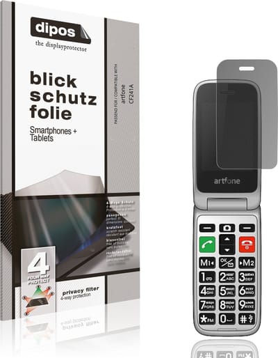 dipos – Matte Privacy Screenprotector geschikt voor artfone CF241A | Anti-Spy Beschermfolie
