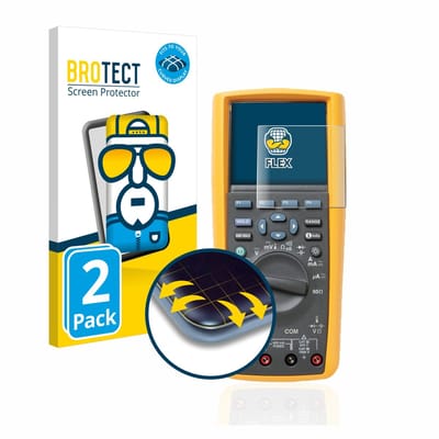 BROTECT - Screenprotector voor Fluke MultiMeter 289 - Folie Beschermfolie transparant volledig dekking - 2 Stuks