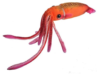 Wild Republic pluche octopus/inktvis knuffel - oranje - 38 cm - zeedieren knuffeldier