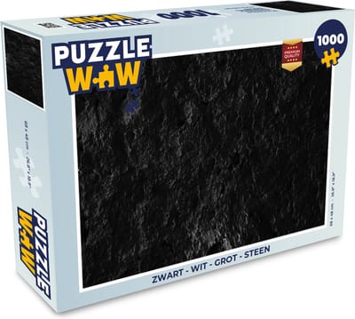 Puzzel Zwart - Wit - Grot - Steen - Natuur - Legpuzzel - Puzzel 1000 stukjes volwassenen
