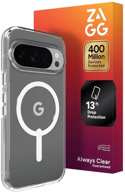 ZAGG Crystal Palace Snap Hoesje Geschikt voor Google Pixel 10 Pro XL - 4M DropProof Back Cover - Compatibel met MagSafe en Qi2 - Transparant