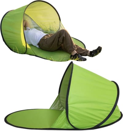 1 stuk - Strandtent - Zonwering van Oxford-stof - Campingpergola - Buitenluifel - 142*72*60 cm - Voor ontspanning op het strand en bescherming tegen de zon - Groen