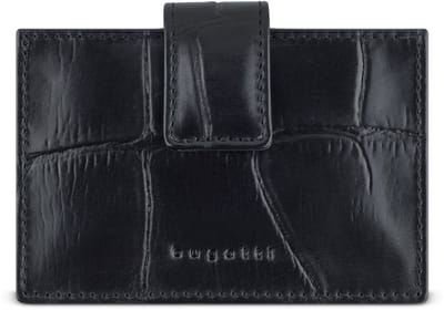 Bugatti Nevio Kredietkaart etui RFID-bescherming Leer 11 cm - 5 Sleuven - schwarz