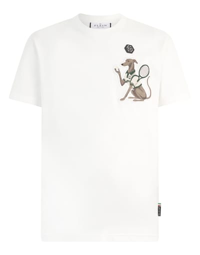 Round Neck T-Shirt Tennis Pet Patch