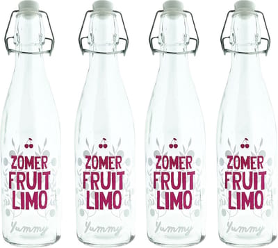 Limonadefles - Sapfles - Waterfles - 0.5 Liter - 7 x 27 cm - 4 Stuks